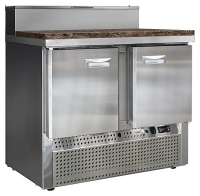 Стол холодильный для пиццы Finist СХСнпцг-700-2 (нижний холодильный агрегат) с гранитной столешницей 